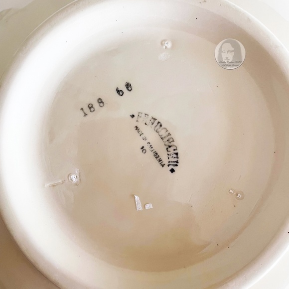 Large Salad Bowl Franciscan Pottery California Mid Century Desert Rose Pattern - Picture 11 of 11